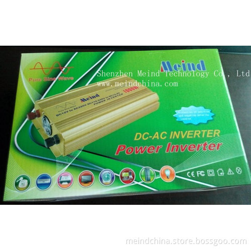 Hot Selling Pure Sine Wave Built-In Charger UPS DC to AC Continuous 1000W Peak 2000 Watt Power Inverter